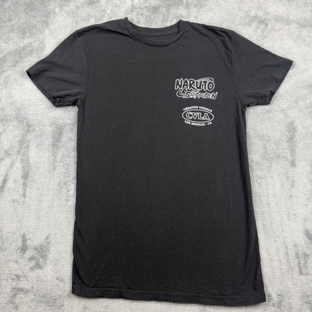 Naruto Shippuden CVLA Itachi Uchiha Black Graphic T-Shirt Small Streetwear Tee